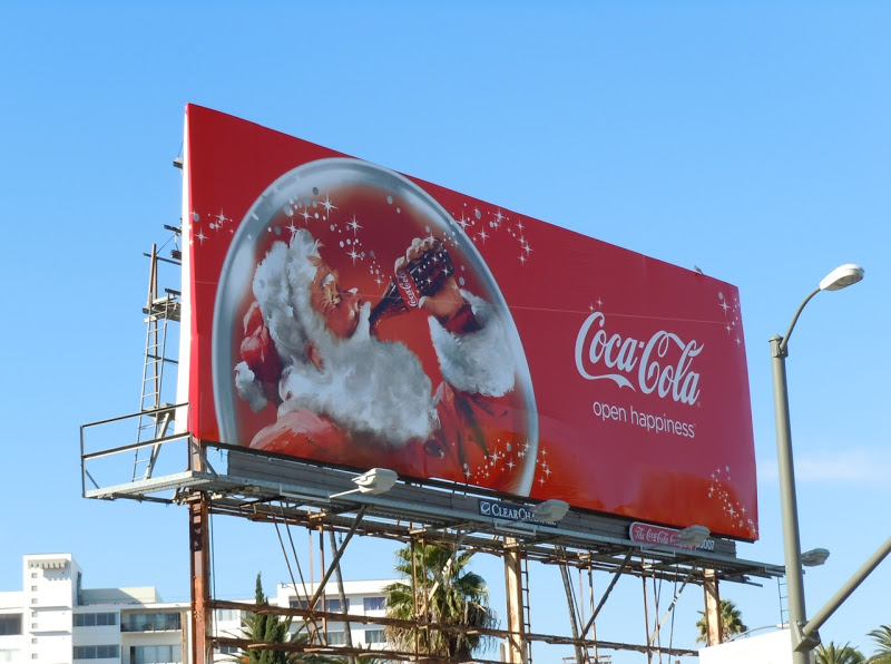 Coke Santa 2010 billboard
