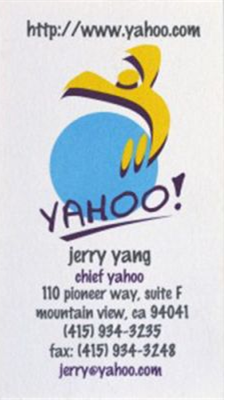 Yahoo! Business card